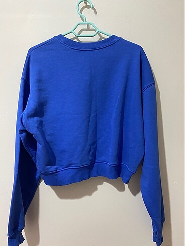 m Beden mavi Renk Kısa Sweatshirt