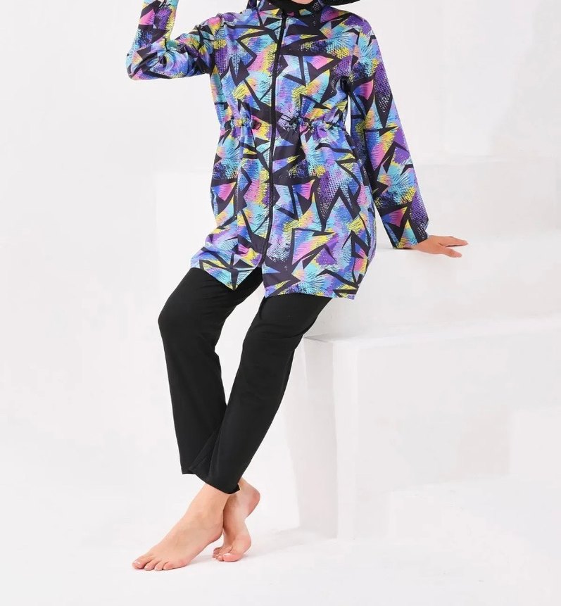 Fermuarlı Tesettür Mayo - Görsel 3