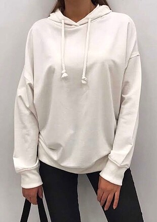 Beyaz sweatshirt