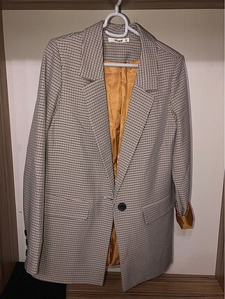 Camel blazer ceket