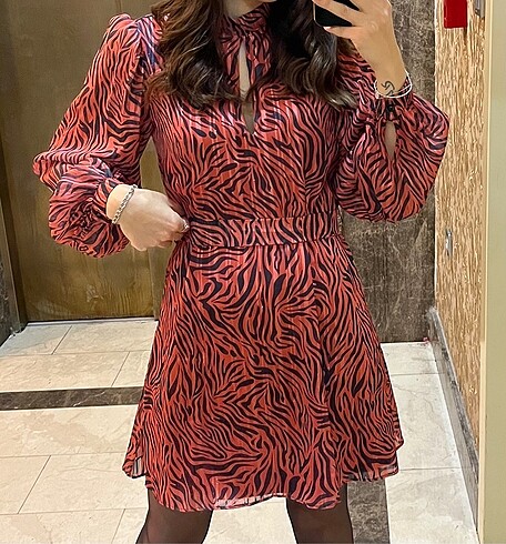 Zebra Desen Elbise