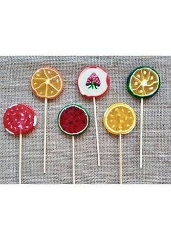 Renkli Meyve Desenli Lolipoplar 50 Adet - Görsel 2