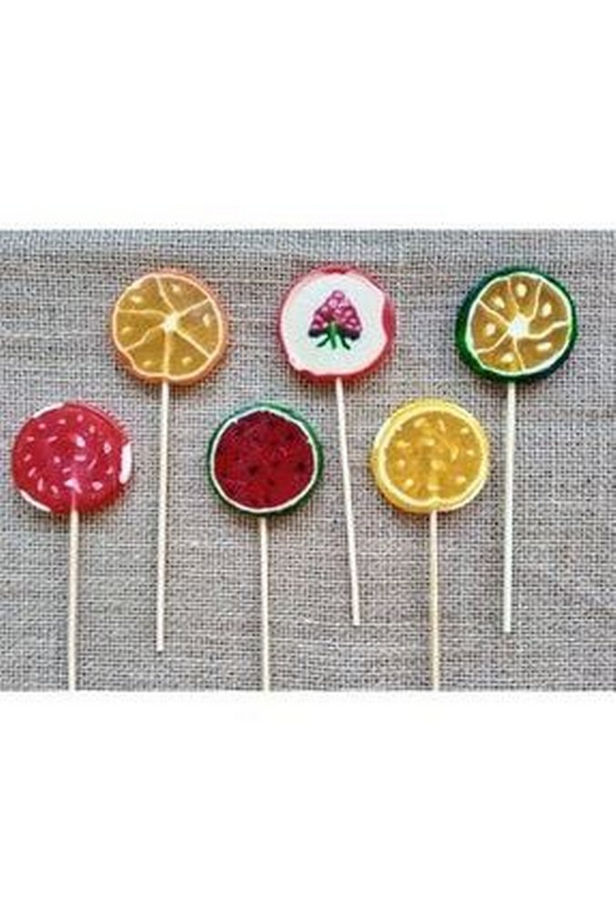 Renkli Meyve Desenli Lolipoplar 50 Adet - Görsel 2