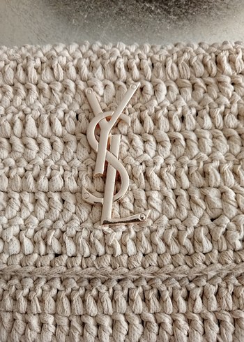 Yves Saint Laurent Bej Örgü Kadın Portföy Çanta