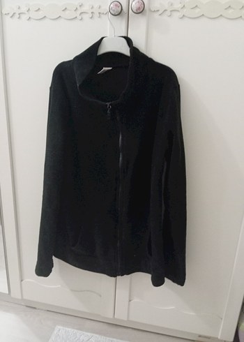 s/m Beden siyah Renk Siyah Fermuarlı Erkek Polar Sweatshirt