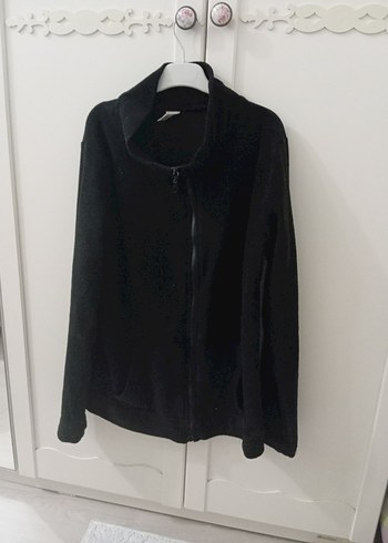 s/m Beden Siyah Fermuarlı Erkek Polar Sweatshirt