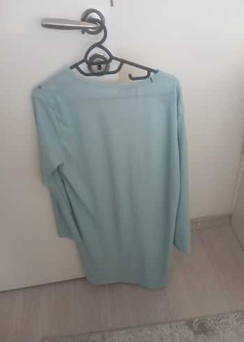 l Beden Uzun Kollu bebe mavi Payetli Tunik