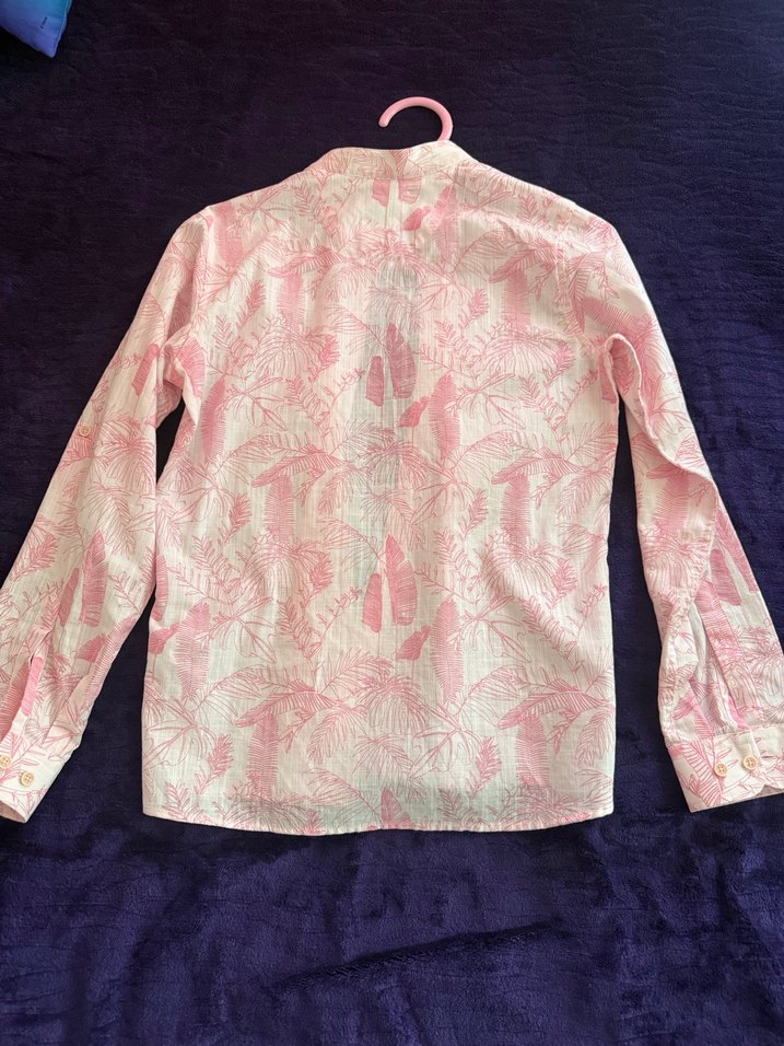 Çocuk Pembe Baskılı Uzun Kollu Gömlek - Görsel 2