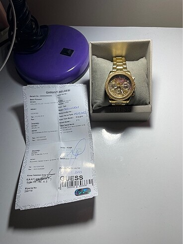 Guess altın renk orjinal saat