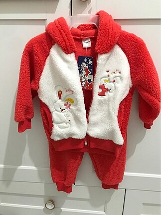 Diğer Kız bebek peluş Polar kapüşonlu takım