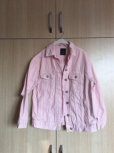 Bershka Pembe Kot Ceket