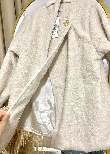 Kemerli Uzun Kollu Kadın Ceket - Görsel 4