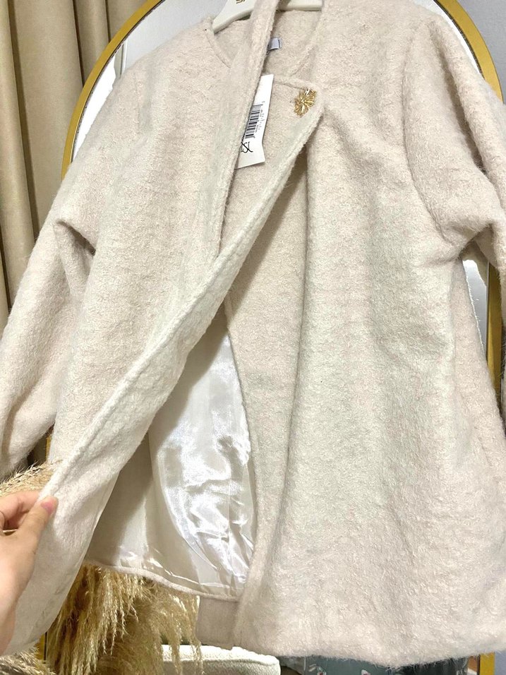 Kemerli Uzun Kollu Kadın Ceket - Görsel 4