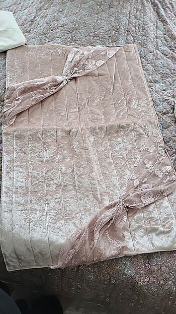 Pembe kadife banyo klozet takımı - Görsel 5