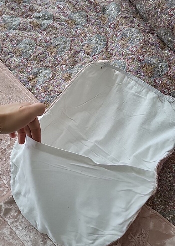 Pembe kadife banyo klozet takımı - Görsel 3