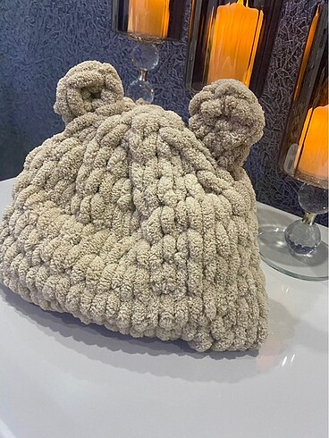1-2 Yaş, 19 cm Beden camel Renk Bebek şapka