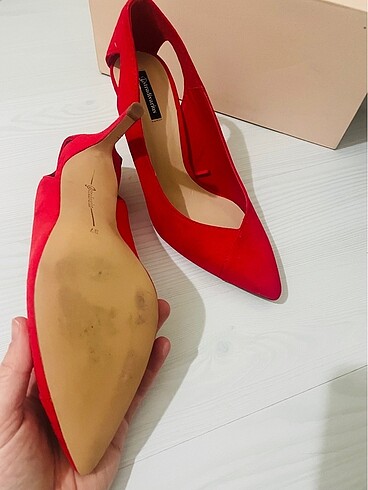 37 Beden Stradivarius Kırmızı Topuklu Ayakkabı