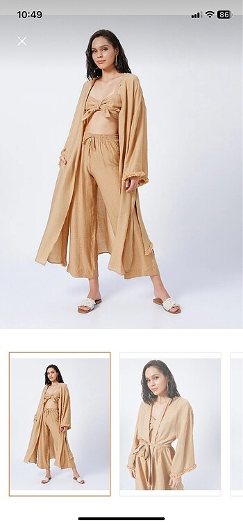 m Beden camel Renk Kaftan kimono