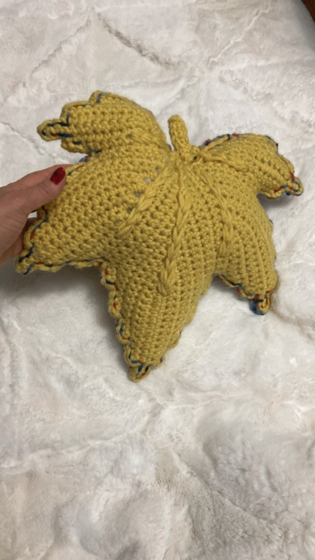 Renkli yaprak modeli yastık - Görsel 2