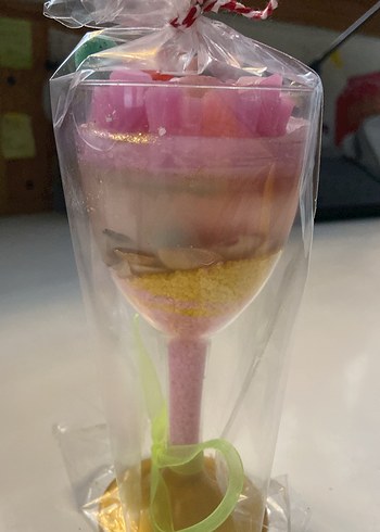 Pastel Pembe Katmanlı Mum - Görsel 4