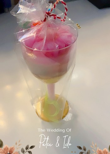 Pastel Pembe Katmanlı Mum - Görsel 2