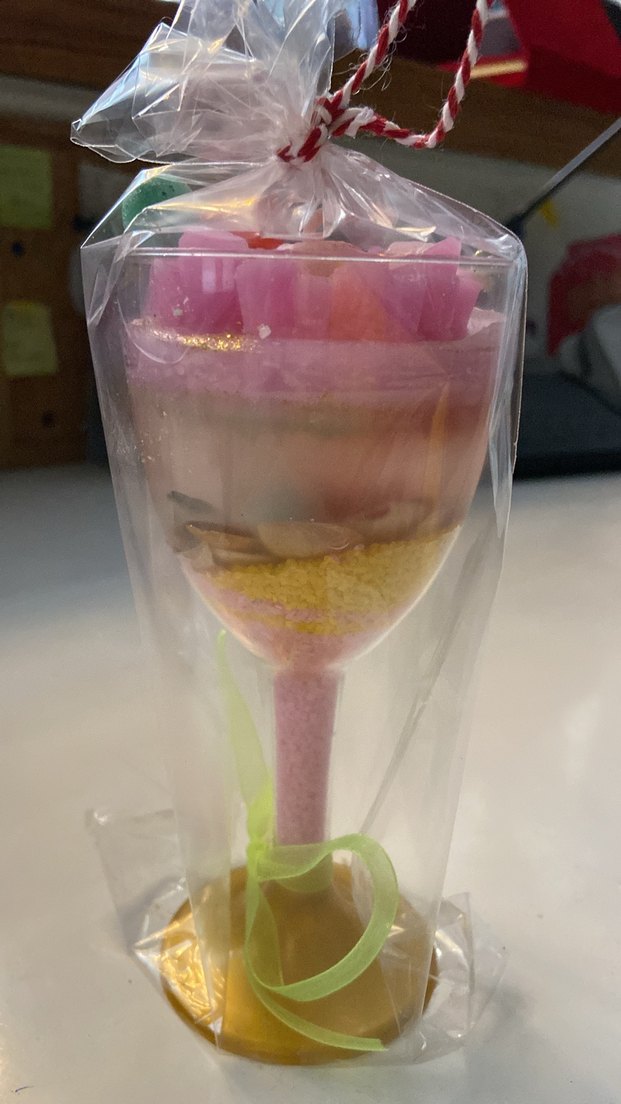 Pastel Pembe Katmanlı Mum - Görsel 4