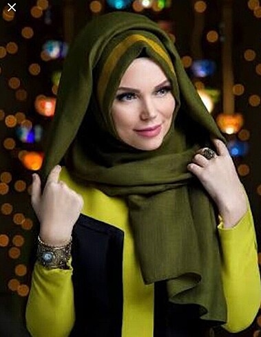 Muslim wear kadın şal haki