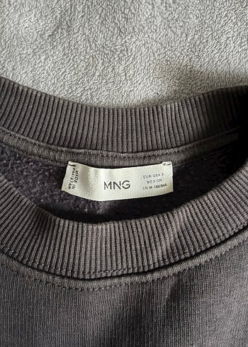 xs Beden Mango Antrasit Gri Kadın Sweatshirt