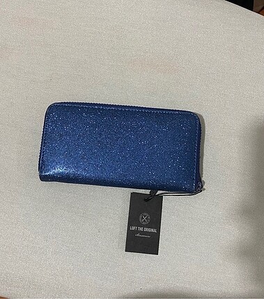 Loft lacivert simli kadın cüzdan