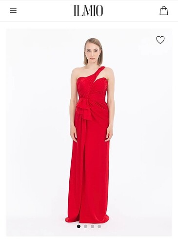 İlmı Kırmızı abiye elbise