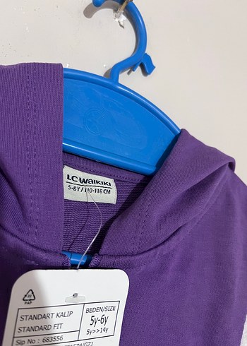 Kız Kapüşonlu Renkli Fermuarlı Sweatshirt - Görsel 2