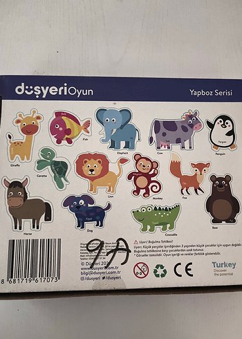 İlk Yapbozum Hayvanlar - Görsel 2