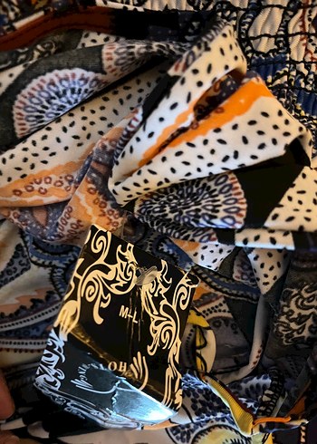 Bohem Desenli Midi elbise - Görsel 2