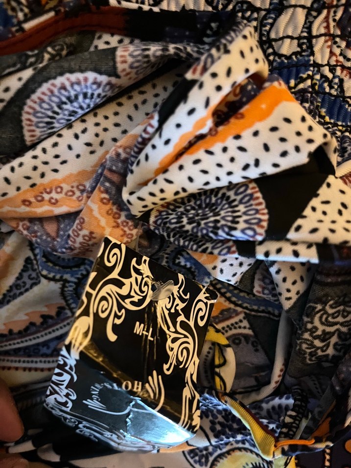 Bohem Desenli Midi elbise - Görsel 2