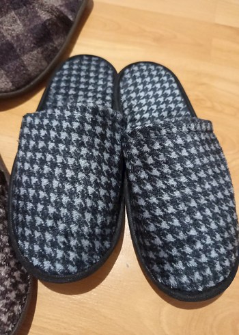 Erkek Örgü Desenli Ev Terliği Gri - Görsel 3