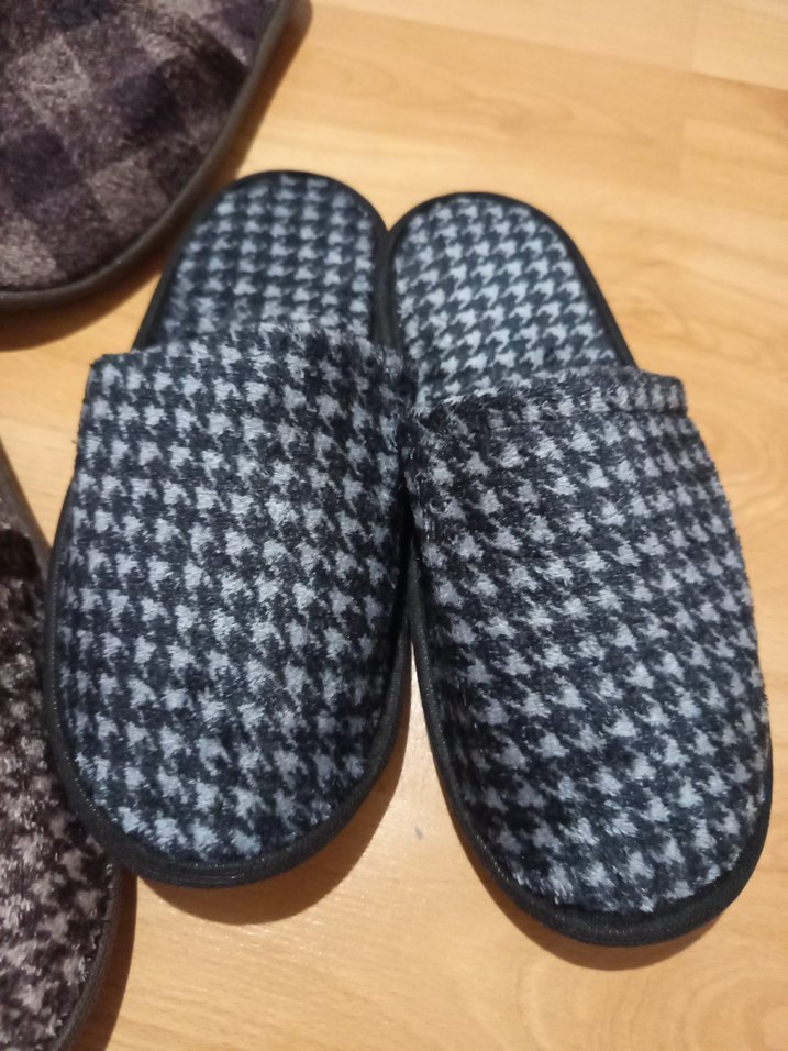 Erkek Örgü Desenli Ev Terliği Gri - Görsel 3