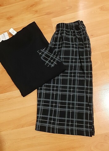 L,xl,XXL 3 takım CEPLİ ŞORTLU PİJAMA TAKIMI