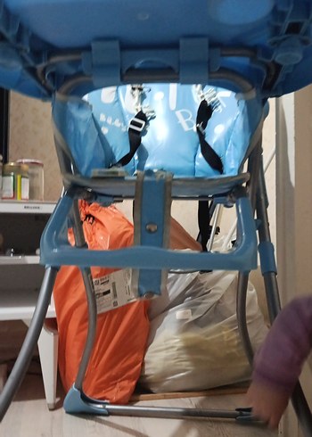 Bebek için Mavi Mama Sandalyesi - Görsel 3