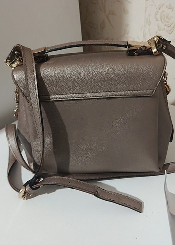 Bej Deri Kadın Çanta Tokalı - Görsel 2