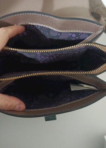 Bej Deri Kadın Çanta Tokalı - Görsel 4