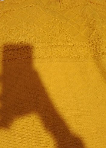 Sarı Bohem Kadın Triko Kazak - Görsel 2
