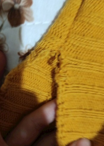 Sarı Bohem Kadın Triko Kazak - Görsel 4