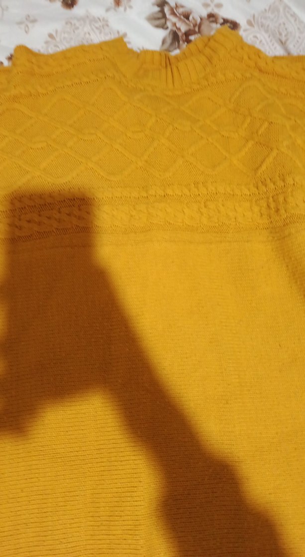 Sarı Bohem Kadın Triko Kazak - Görsel 2