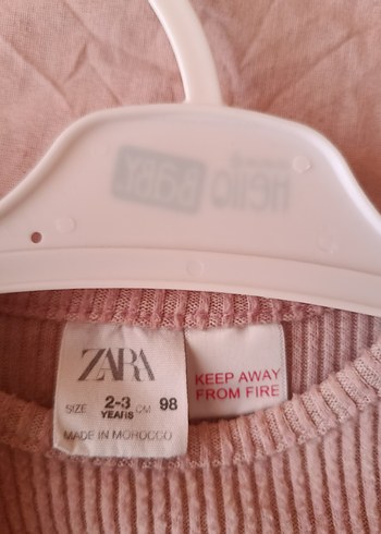 Kız Çocuk Pembe Uzun Kollu Fırfırlı Elbise - Görsel 2