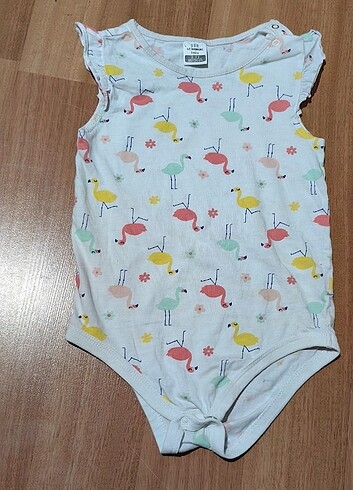Beyaz Flamingo Çıtçıtlı Body