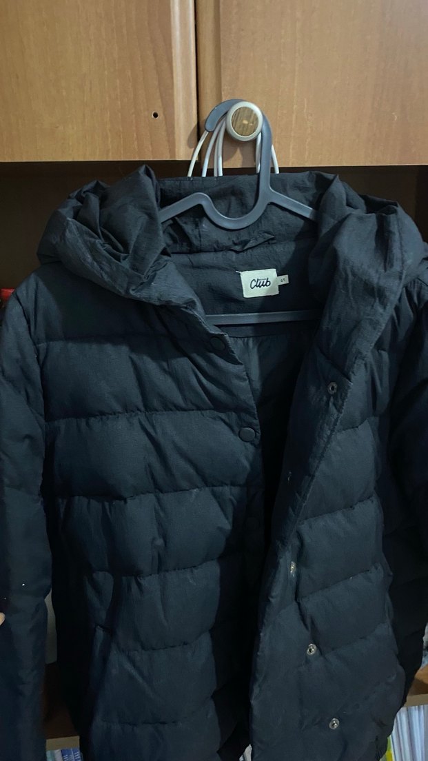 Siyah Midi Düğmeli Kadın Kışlık Mont - Görsel 3