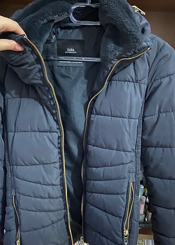 Düğmeli Gri Midi Kadın Kışlık Mont - Görsel 2