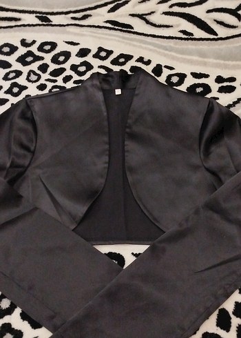 Siyah Uzun Kollu Kız Bolero - Görsel 2