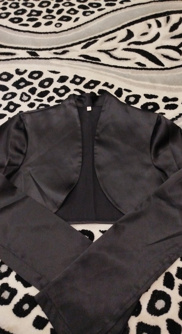 Siyah Uzun Kollu Kız Bolero - Görsel 2