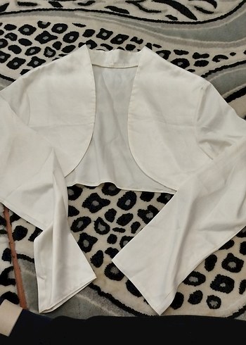 Beyaz, Uzun Kollu  Bolero - Görsel 2